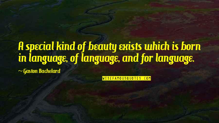 Beauty Of Language Quotes By Gaston Bachelard: A special kind of beauty exists which is