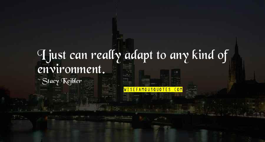 Beauty Thank You Quotes By Stacy Keibler: I just can really adapt to any kind