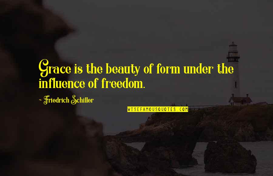 Beauty With Grace Quotes By Friedrich Schiller: Grace is the beauty of form under the