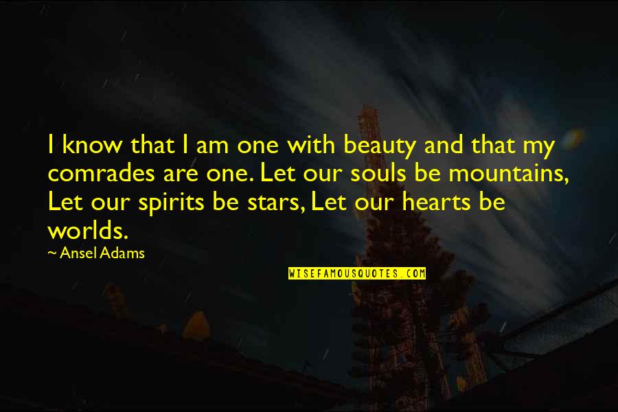 Beauty With Heart Quotes By Ansel Adams: I know that I am one with beauty