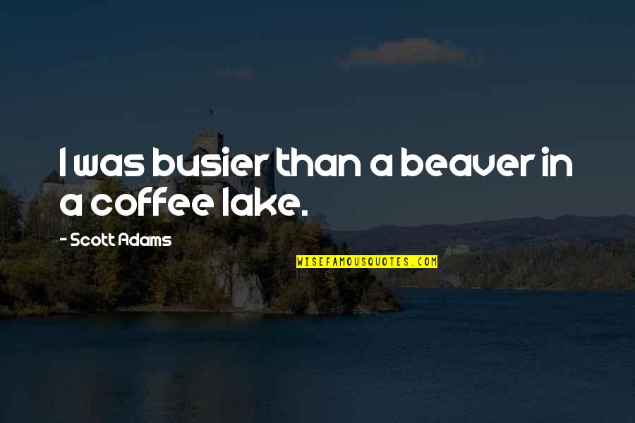 Beaver Quotes By Scott Adams: I was busier than a beaver in a