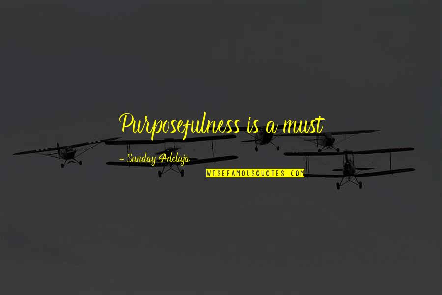 Became Fool Quotes By Sunday Adelaja: Purposefulness is a must Became Fool Quotes By Sunday Adelaja: Purposefulness is a must