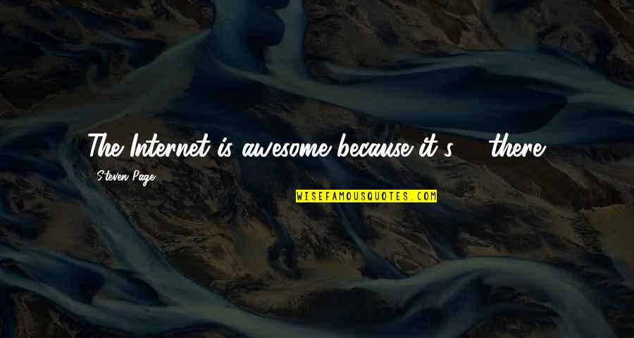 Because The Internet Quotes By Steven Page: The Internet is awesome because it's ... there.