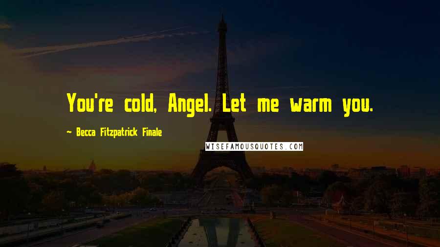 Becca Fitzpatrick Finale quotes: You're cold, Angel. Let me warm you.