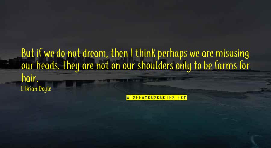 Beckmanns Maling Quotes By Brian Doyle: But if we do not dream, then I