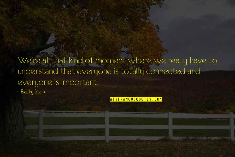 Becky Quotes By Becky Stark: We're at that kind of moment where we