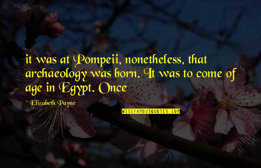 Become A Legend Quotes By Elizabeth Payne: it was at Pompeii, nonetheless, that archaeology was