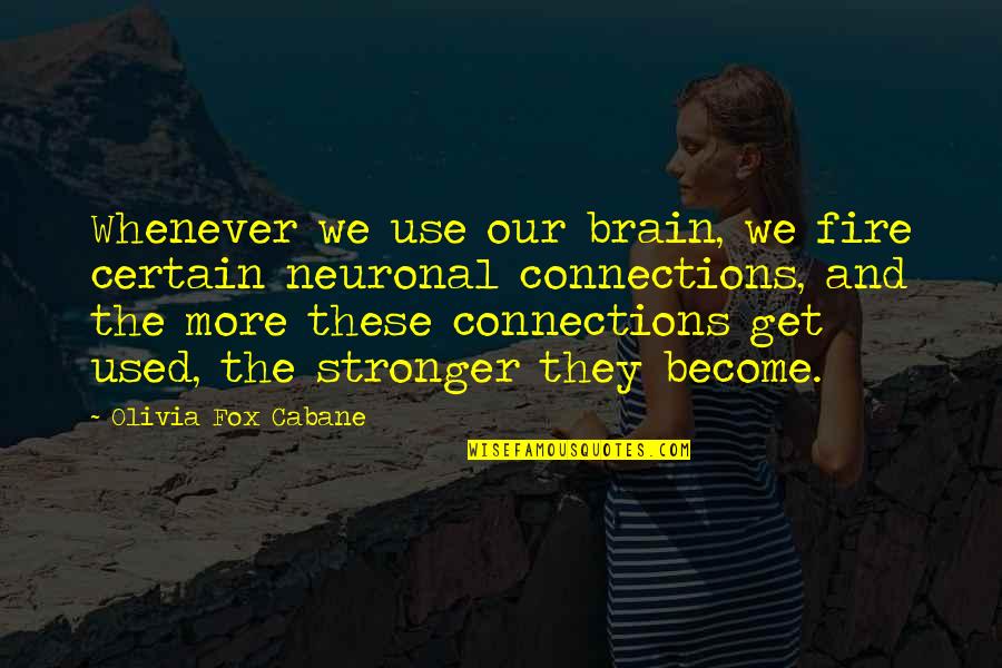 Become Stronger Quotes By Olivia Fox Cabane: Whenever we use our brain, we fire certain