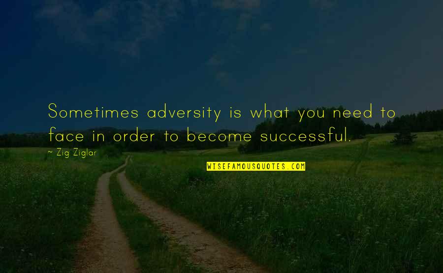 Become Successful Quotes By Zig Ziglar: Sometimes adversity is what you need to face