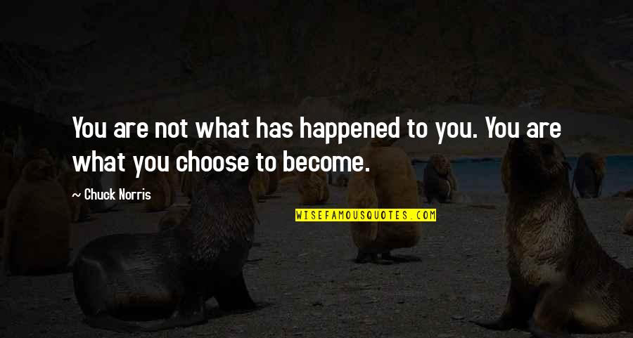 Become What You Are Quotes By Chuck Norris: You are not what has happened to you.