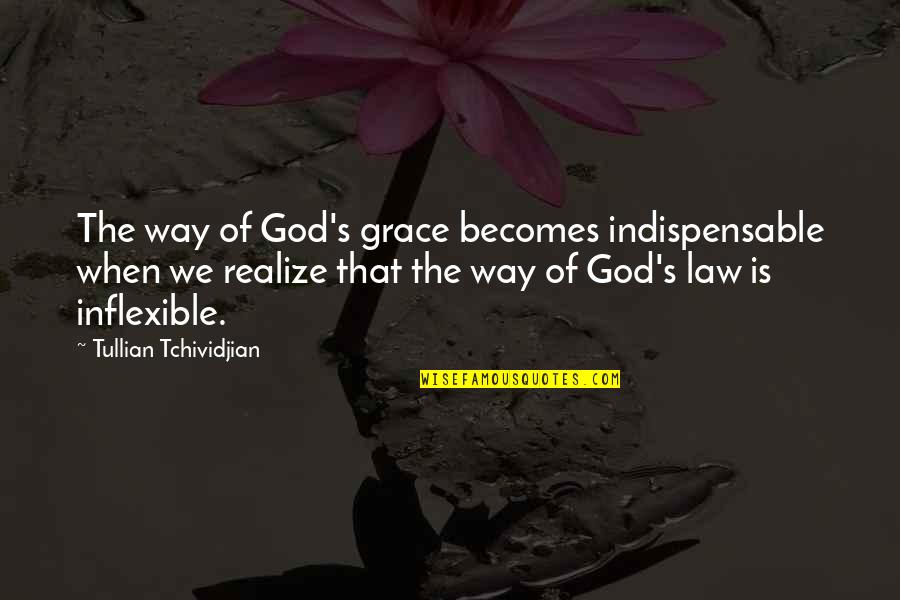 Becomes Quotes By Tullian Tchividjian: The way of God's grace becomes indispensable when