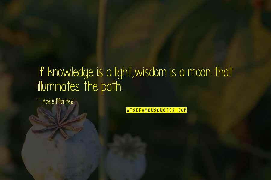 Becoming 21 Quotes By Adele Mandez: If knowledge is a light,wisdom is a moon