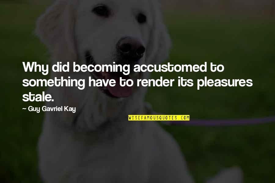Becoming Accustomed Quotes By Guy Gavriel Kay: Why did becoming accustomed to something have to