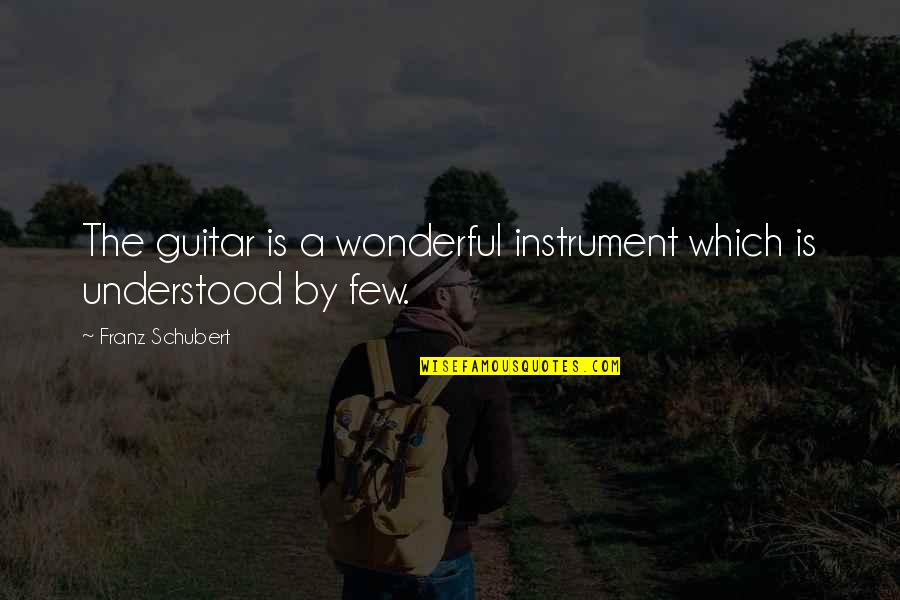 Becoming Happy Again Quotes By Franz Schubert: The guitar is a wonderful instrument which is