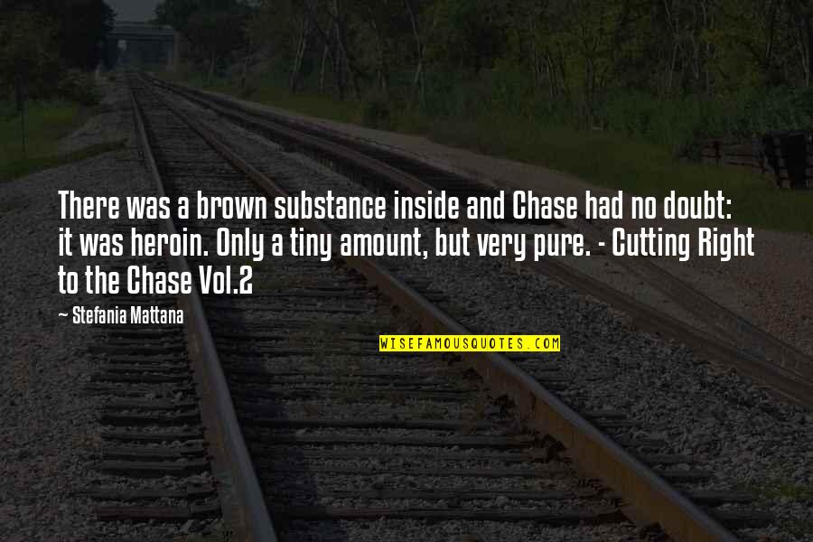 Becquerel Quotes By Stefania Mattana: There was a brown substance inside and Chase