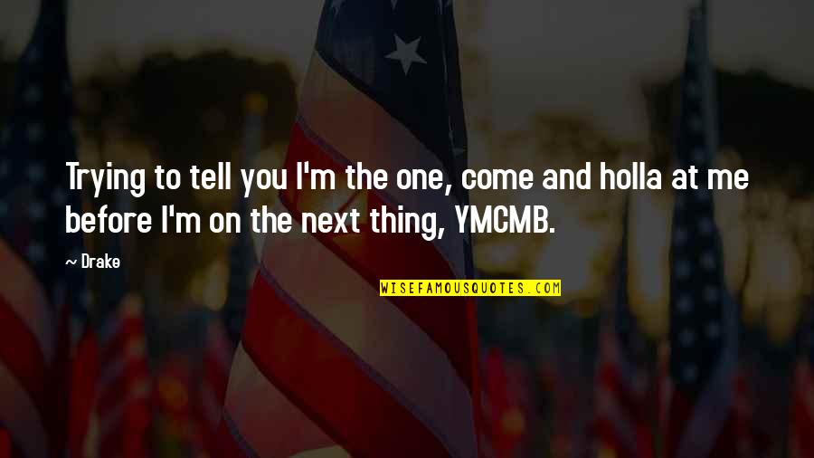 Bed Intruder Quotes By Drake: Trying to tell you I'm the one, come