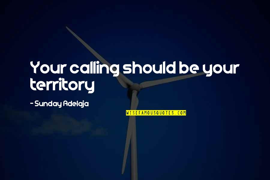 Bedaux Belts Quotes By Sunday Adelaja: Your calling should be your territory