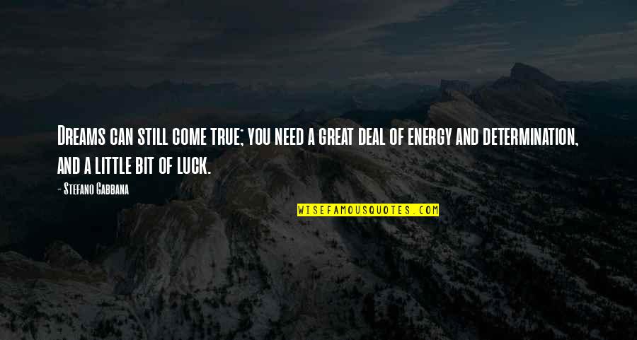 Bedeck Quotes By Stefano Gabbana: Dreams can still come true; you need a