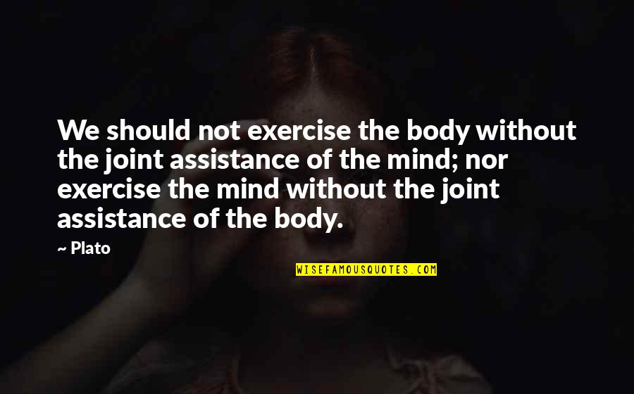 Bederson Fairfield Quotes By Plato: We should not exercise the body without the