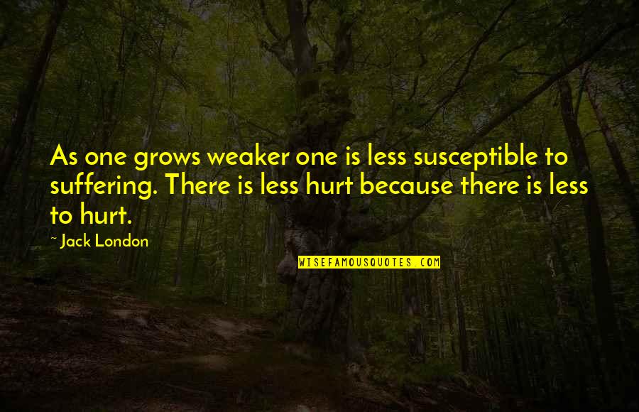 Bedirian Interior Quotes By Jack London: As one grows weaker one is less susceptible