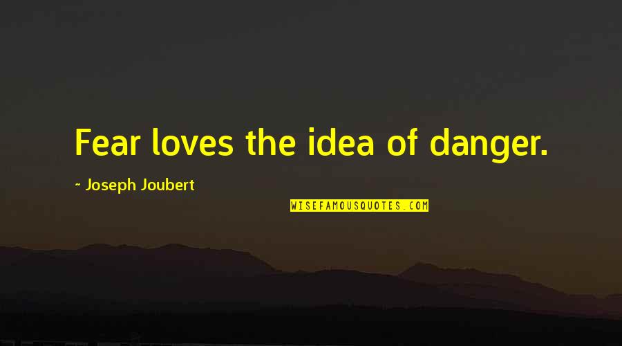 Bedizen Quotes By Joseph Joubert: Fear loves the idea of danger.