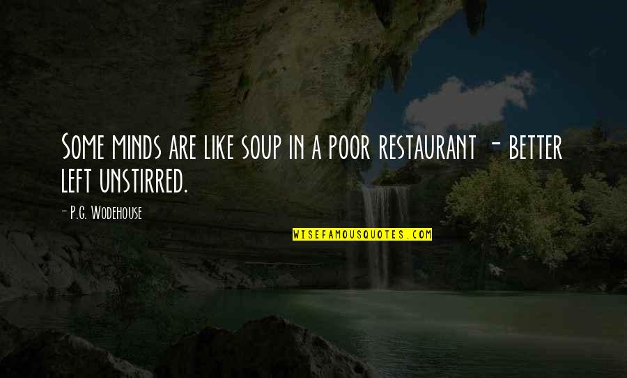 Bedlamite Puscifer Quotes By P.G. Wodehouse: Some minds are like soup in a poor
