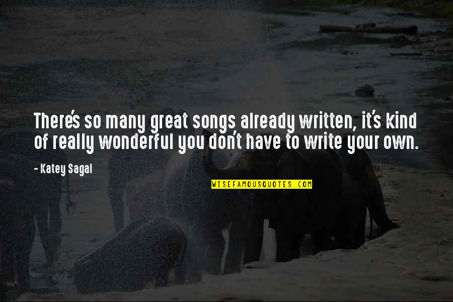 Bedrosian Tile Quotes By Katey Sagal: There's so many great songs already written, it's