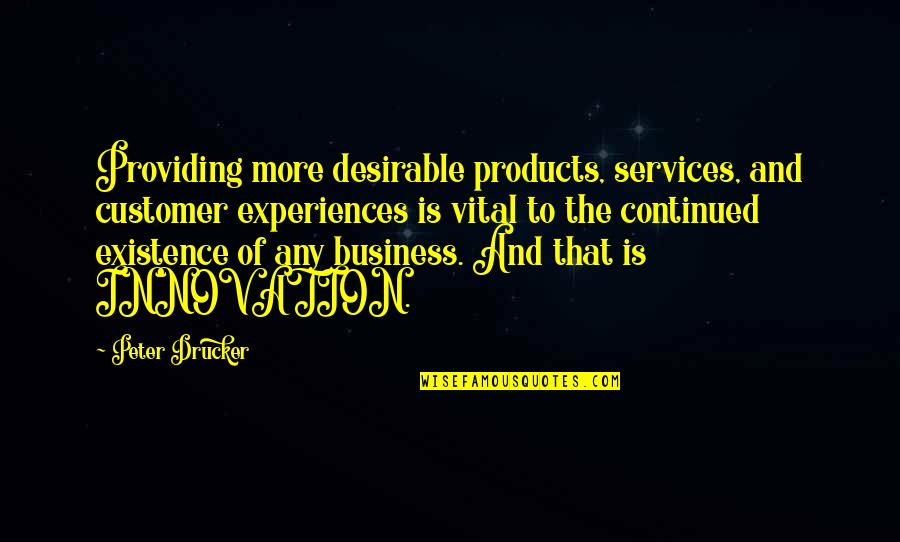 Beduk Lebaran Quotes By Peter Drucker: Providing more desirable products, services, and customer experiences