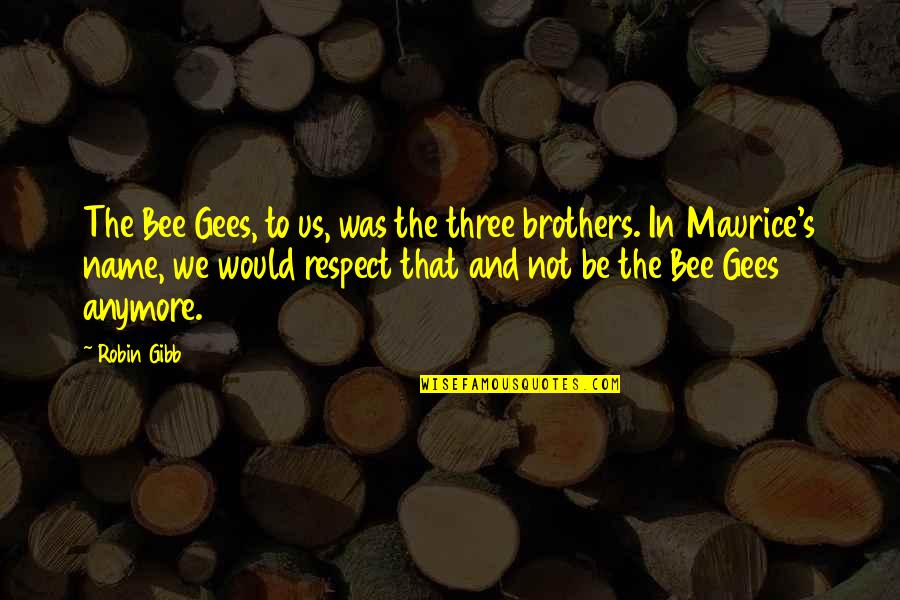 Bee Gees Quotes By Robin Gibb: The Bee Gees, to us, was the three
