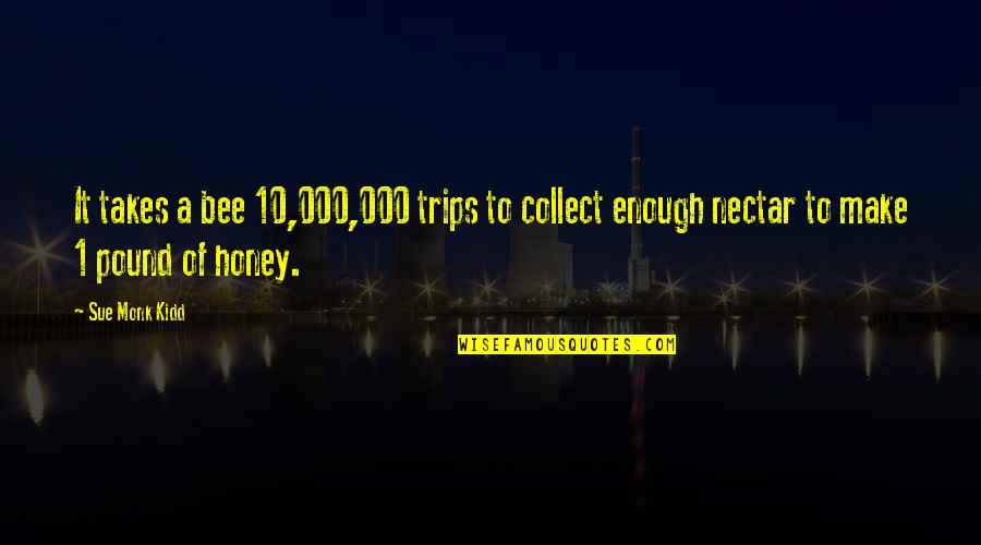 Bee To Honey Quotes By Sue Monk Kidd: It takes a bee 10,000,000 trips to collect