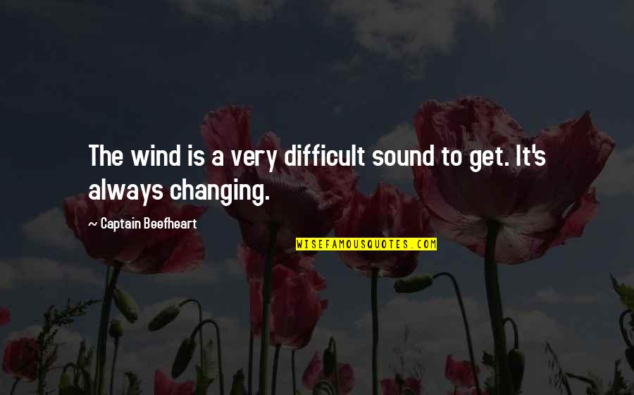 Beefheart's Quotes By Captain Beefheart: The wind is a very difficult sound to