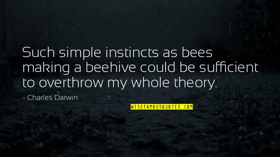 Beehive Quotes By Charles Darwin: Such simple instincts as bees making a beehive