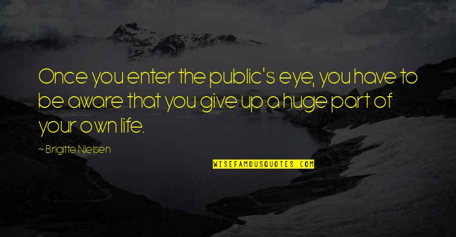 Beeld Koerant Quotes By Brigitte Nielsen: Once you enter the public's eye, you have