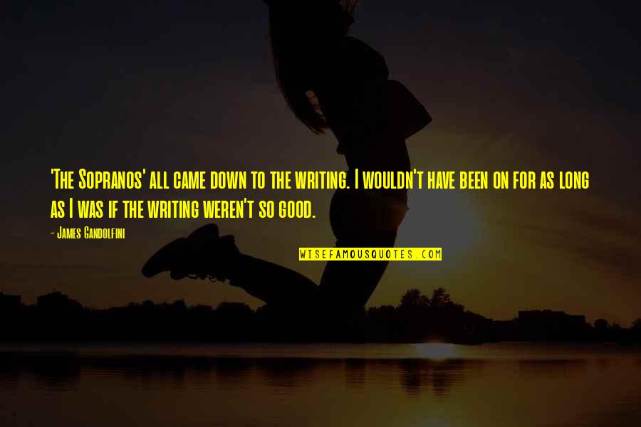 Been Down So Long Quotes By James Gandolfini: 'The Sopranos' all came down to the writing.