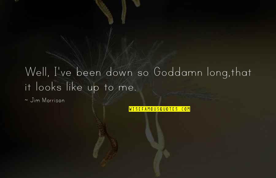 Been Down So Long Quotes By Jim Morrison: Well, I've been down so Goddamn long,that it