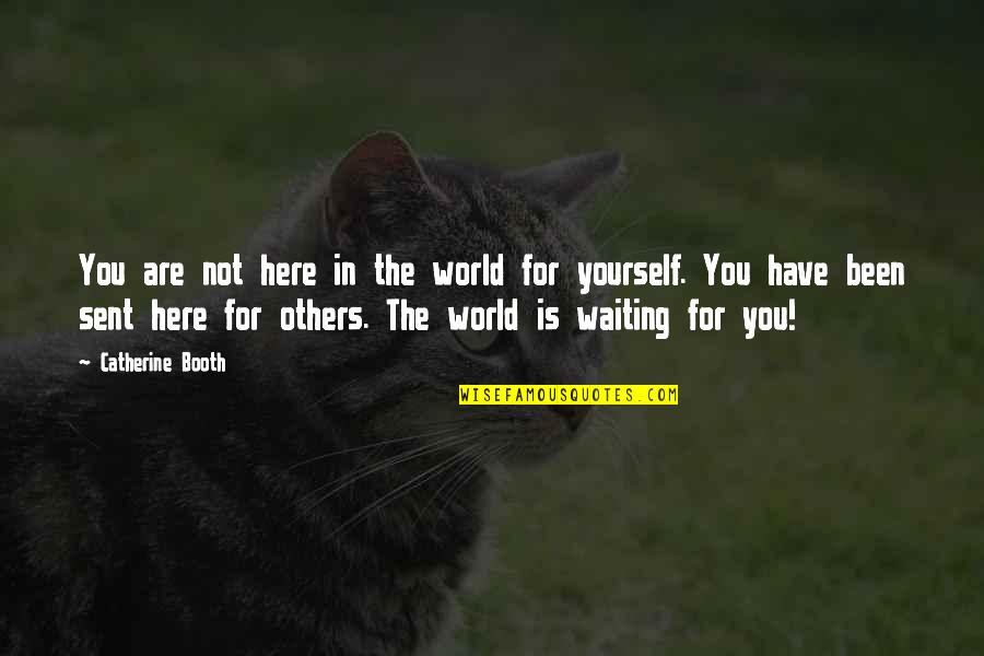 Been Waiting For You Quotes By Catherine Booth: You are not here in the world for