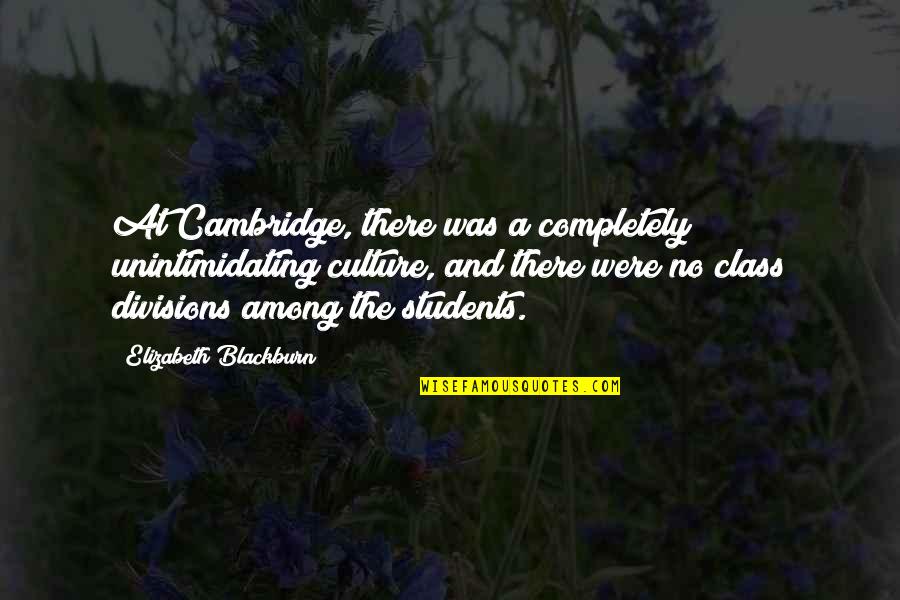 Beep Beep Beep Beep Beep Beep Quotes By Elizabeth Blackburn: At Cambridge, there was a completely unintimidating culture,