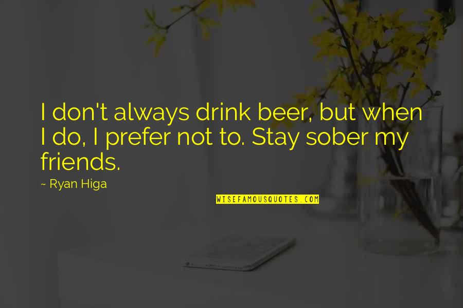 Beer And Friends Quotes By Ryan Higa: I don't always drink beer, but when I