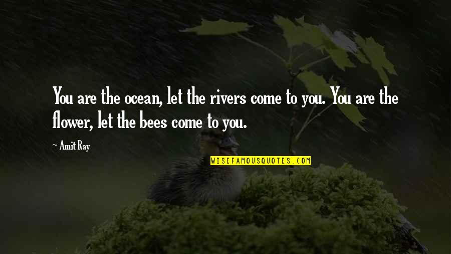 Bees Life Quotes By Amit Ray: You are the ocean, let the rivers come
