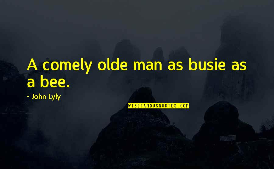 Bees Man Quotes By John Lyly: A comely olde man as busie as a
