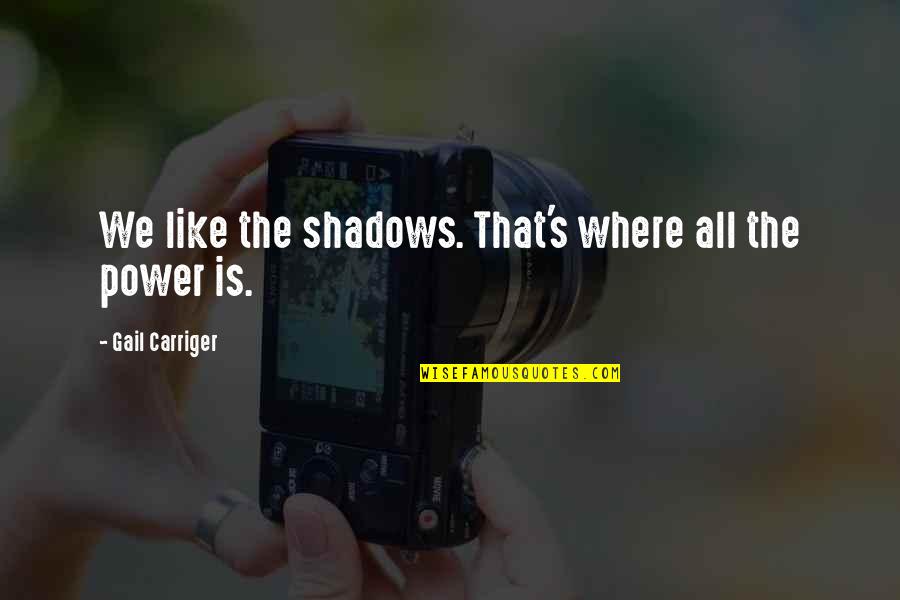 Beethoven Mozart Quotes By Gail Carriger: We like the shadows. That's where all the