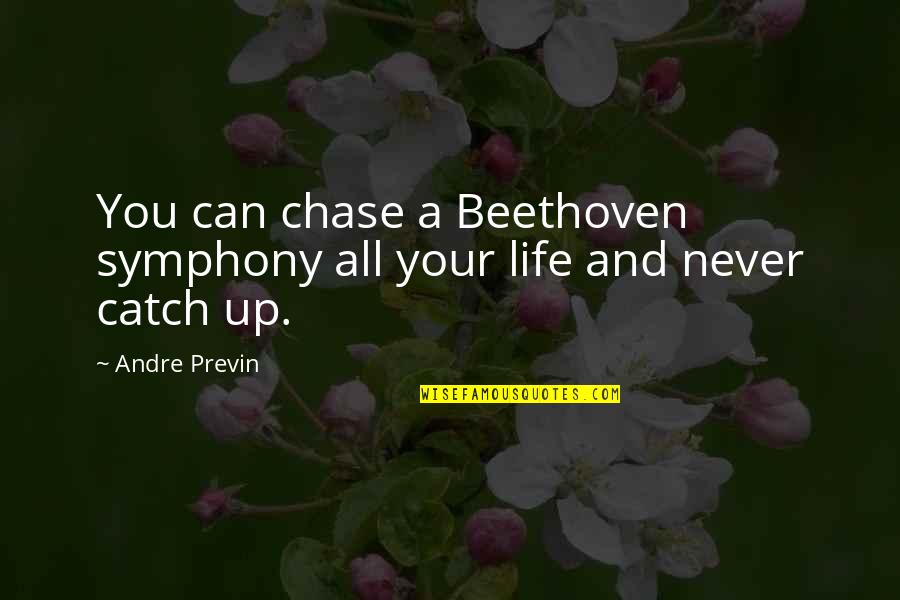 Beethoven Symphony 7 Quotes By Andre Previn: You can chase a Beethoven symphony all your