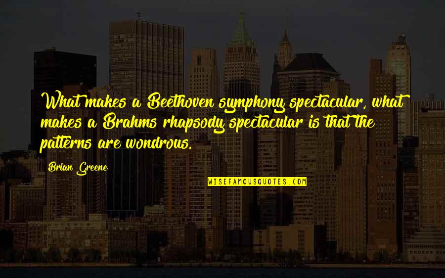 Beethoven Symphony 7 Quotes By Brian Greene: What makes a Beethoven symphony spectacular, what makes