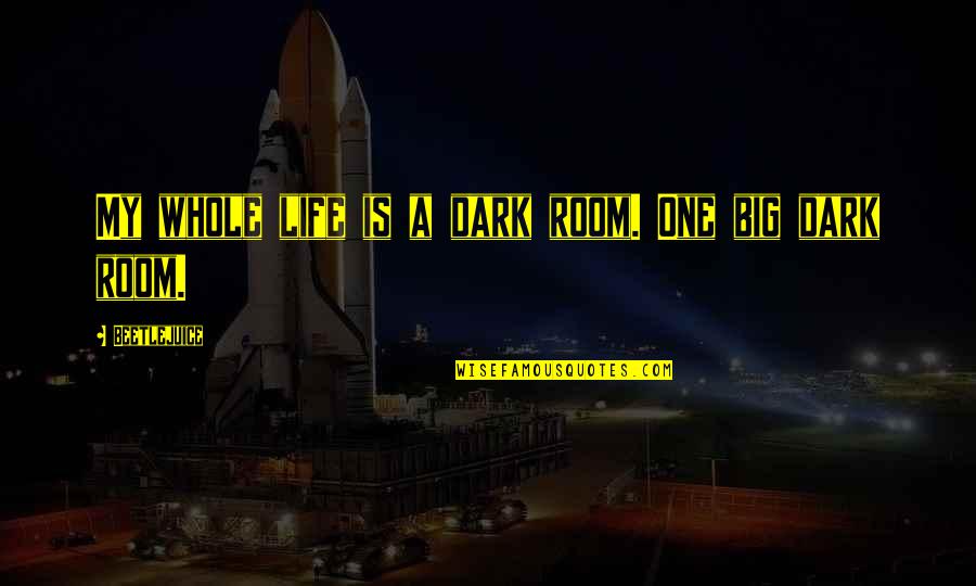 Beetlejuice Quotes By Beetlejuice: My whole life is a dark room. One Beetlejuice Quotes By Beetlejuice: My whole life is a dark room. One