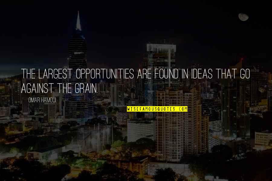 Beezus Quimby Quotes By Omar Hamoui: The largest opportunities are found in ideas that