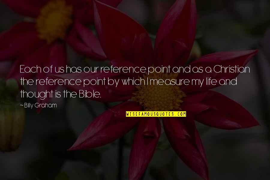 Befoe Quotes By Billy Graham: Each of us has our reference point and Befoe Quotes By Billy Graham: Each of us has our reference point and