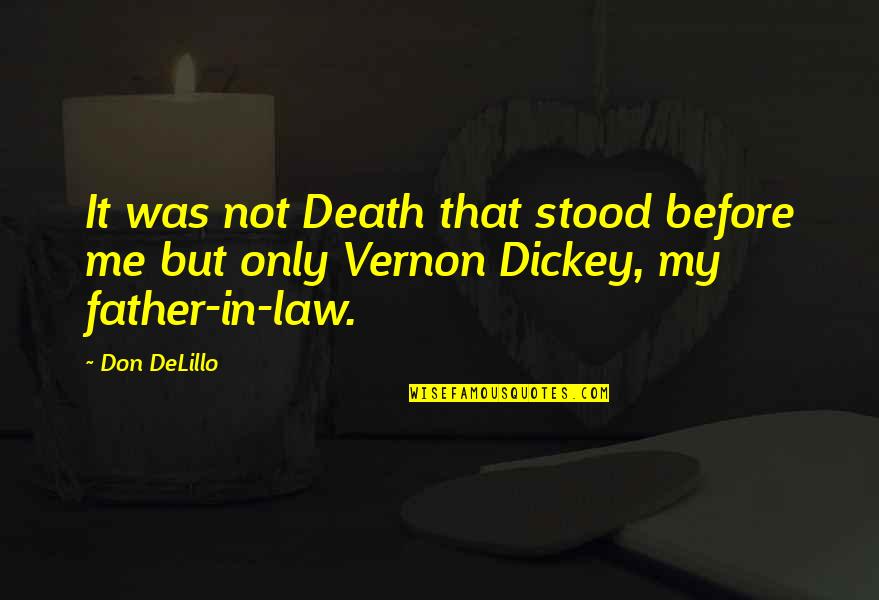 Before Death Quotes By Don DeLillo: It was not Death that stood before me