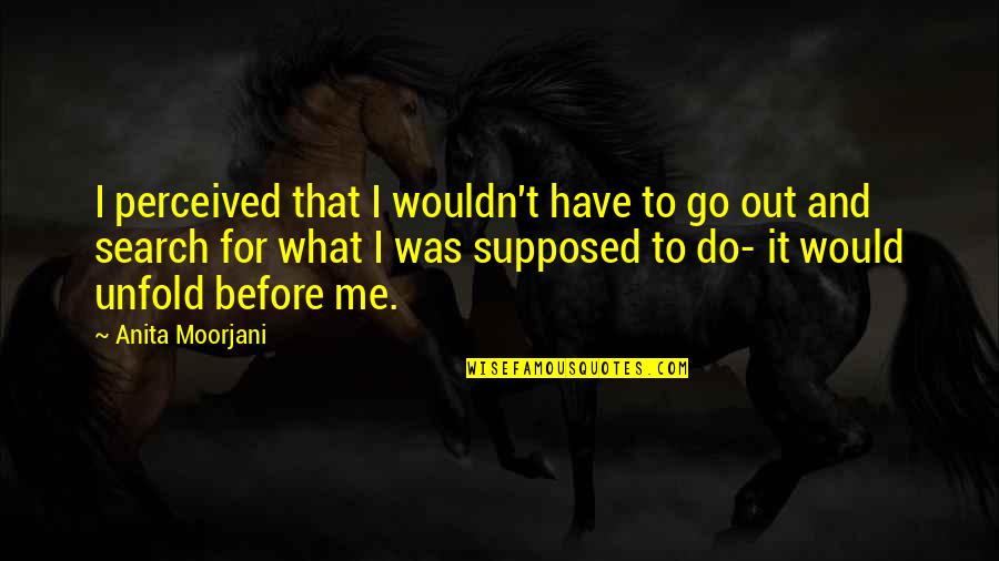 Before I Go Quotes By Anita Moorjani: I perceived that I wouldn't have to go