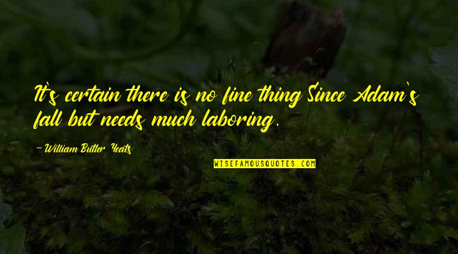 Before School Ends Quotes By William Butler Yeats: It's certain there is no fine thing Since