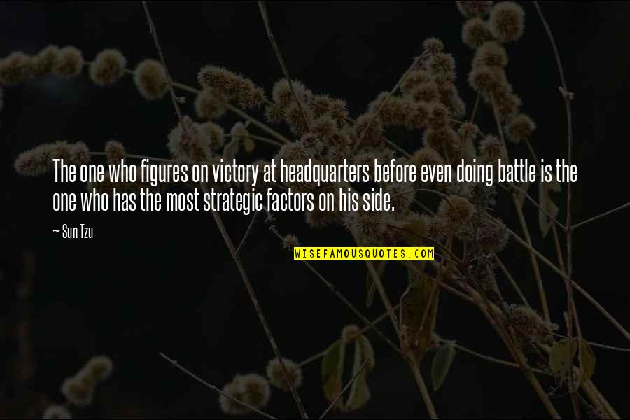 Before The Battle Quotes By Sun Tzu: The one who figures on victory at headquarters